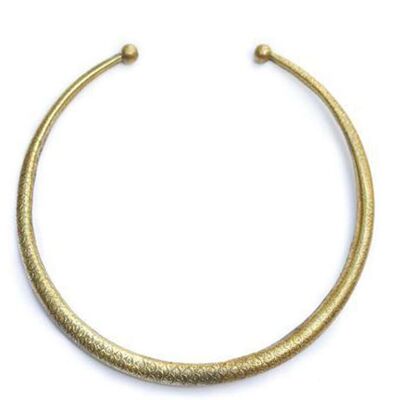 Etched Classic Choker - Gold