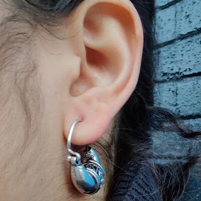 Mini orecchini a cerchio Boho - Argento piccolo