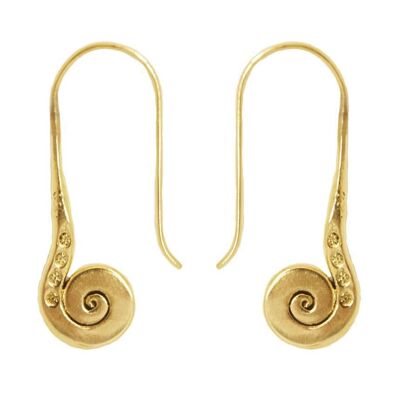 Long Spiral Earrings - Gold