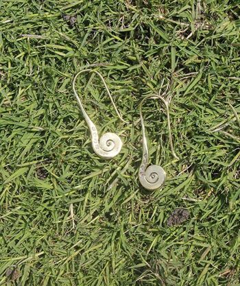 Boucles d'Oreilles Longues Spirales - Argent 6