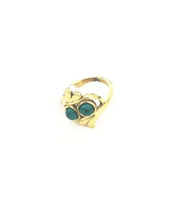 Bague pierre feuille - Turquoise 1