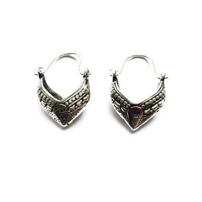 Gypsy Hoop Earrings - Silver