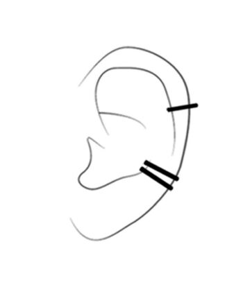 Boucles d'oreilles créoles dorées avec perles - Blanc et noir 5