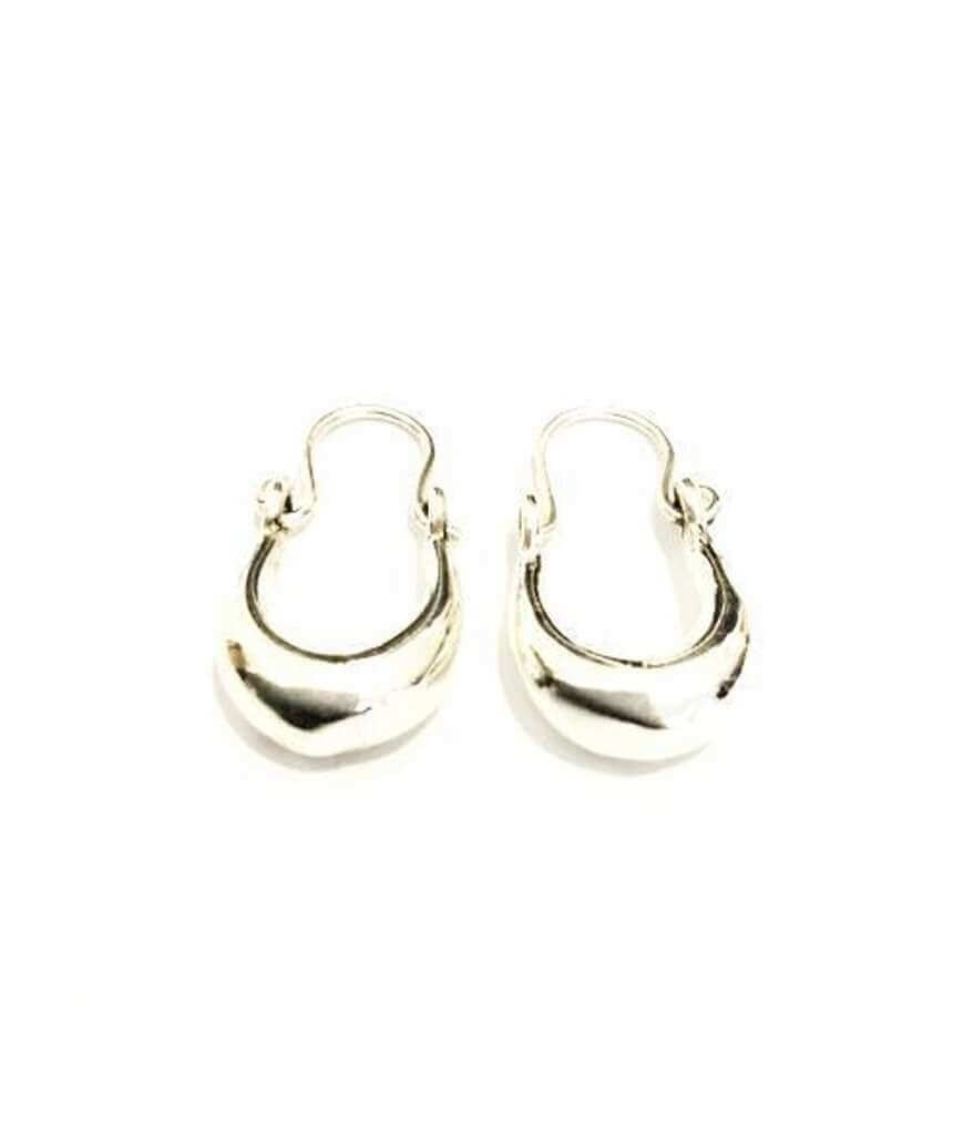 Petites Boucles D'oreilles Créoles - Argent