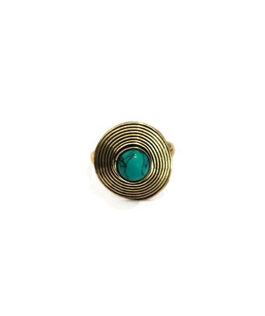Bague Pierre Cercle - Or & Turquoise