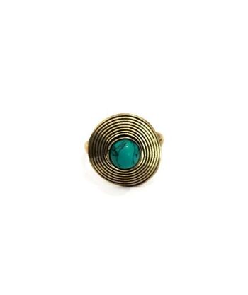 Bague Pierre Cercle - Or & Turquoise 1