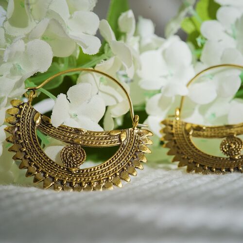 Boat Statement Earrings - Gold