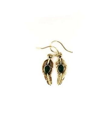 Boucles d'Oreilles Pendantes Feuille - Argenté & Blanc 2