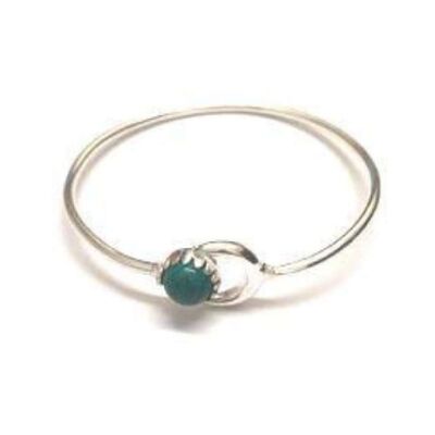Bracelet Lune avec Pierre - Argent & Turquoise