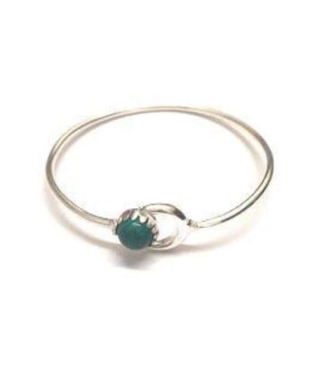 Bracelet Lune avec Pierre - Argent & Turquoise 1