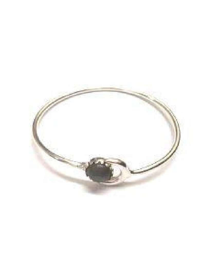 Pulsera Luna con Piedra - Plata y Verde