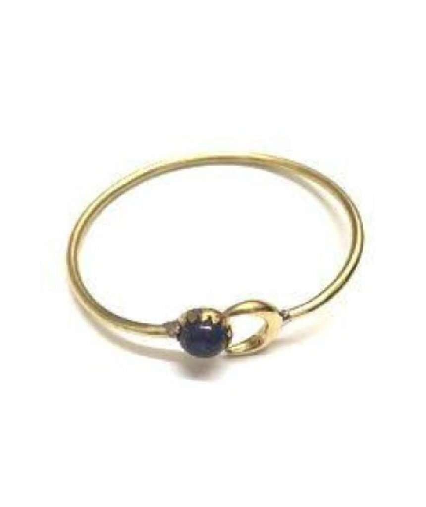 Bracelet Lune avec Pierre - Or & Violet