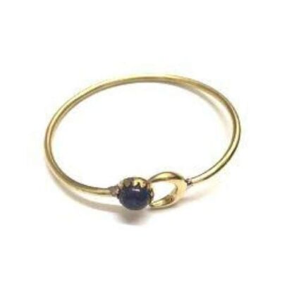 Moon Bracelet with Stone - Gold & Purple