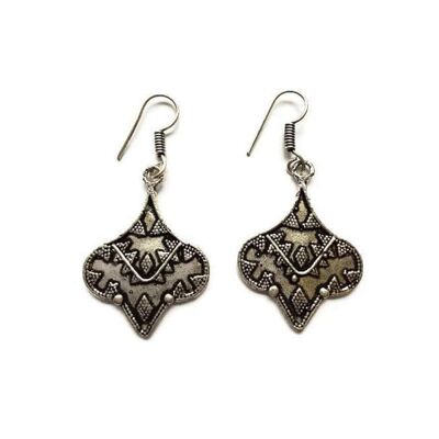 Boucles d'oreilles ethniques en argent - Style 1