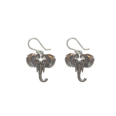 Elephant Earrings - Silver Small