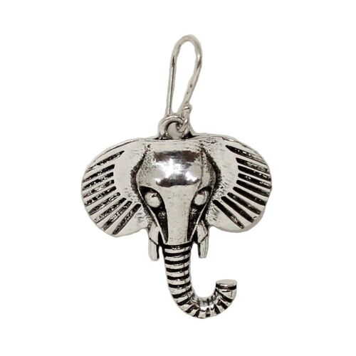Elephant Earrings - Silver Large