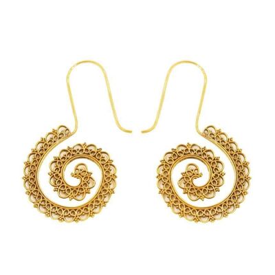 Mystic Spiral Gold Earrings