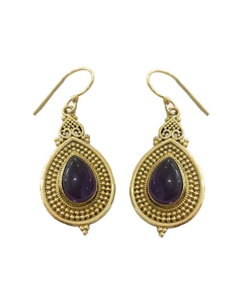 Boucles d'oreilles Tear Stone - Violet