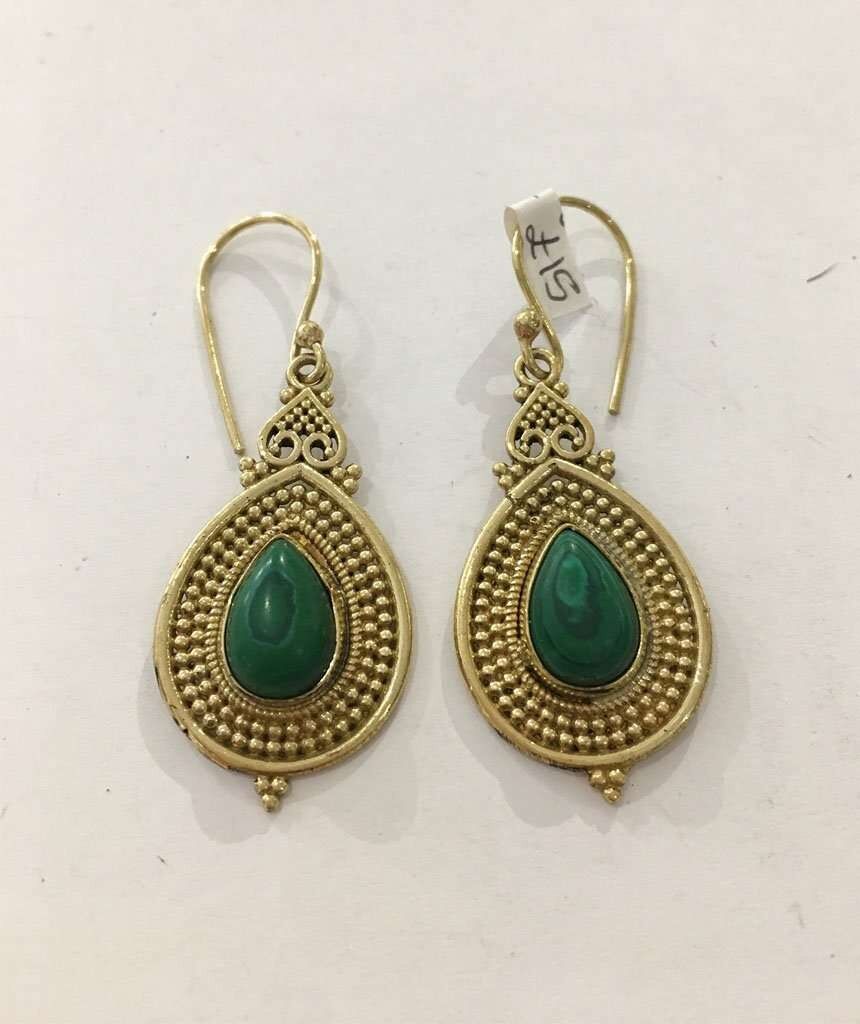 Boucles d'oreilles Tear Stone - Vert