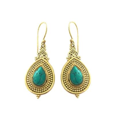 Tear Stone Earrings - Turquoise