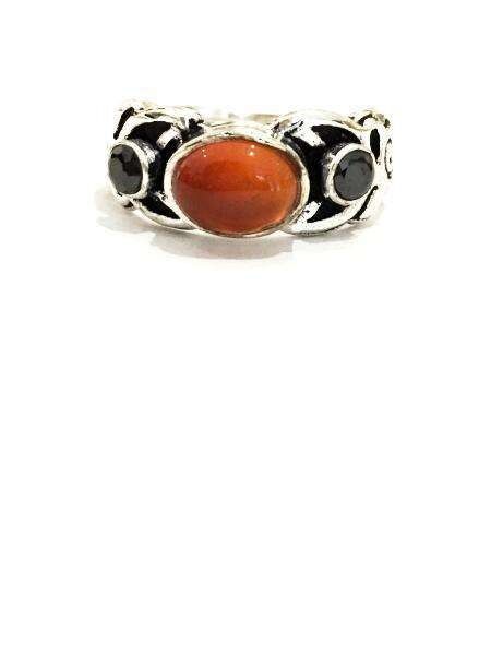 Bague Pierre Viking - Orange