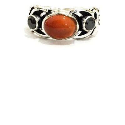 Viking Stone Ring - Orange