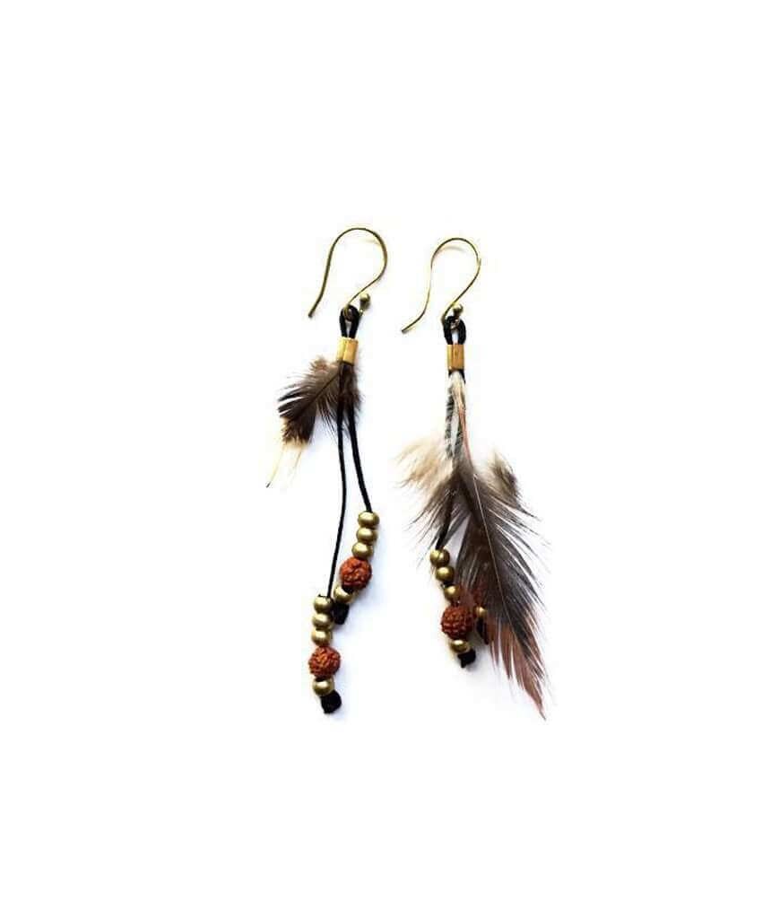 Pendientes de clima de plumas