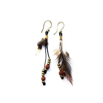 Boucles d'oreilles météo plumes