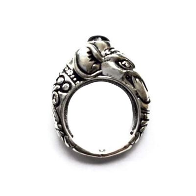 Circus Elephant Ring - Silber & Braun