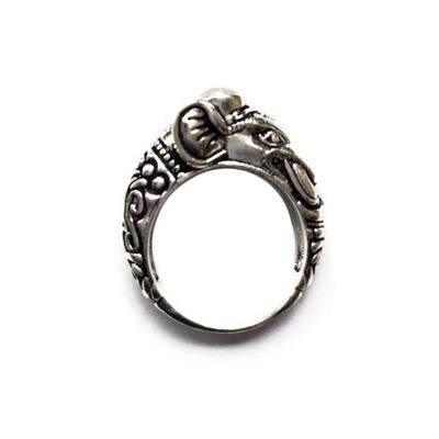 Circus Elephant Ring - Silber & Weiß