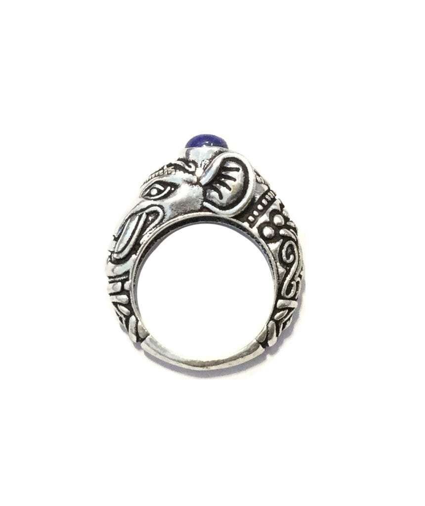 Anillo Elefante Circo - Plata & Azul