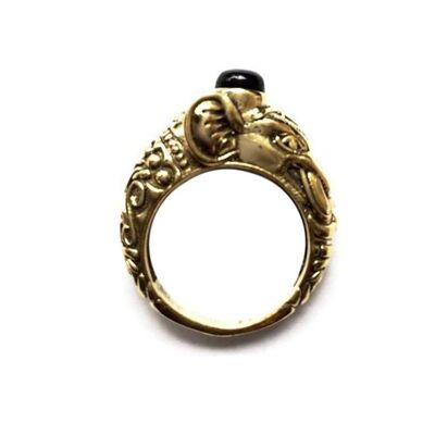 Circus Elephant Ring - Gold & Schwarz