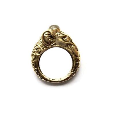 Circus Elephant Ring - Gold & Grau