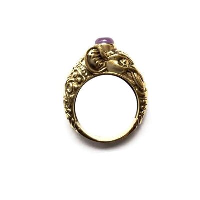 Circus Elephant Ring - Gold & Lila