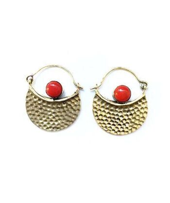 Boucles d'oreilles bourse - Rouge 1