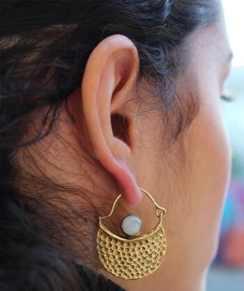 Boucles d'oreilles bourse - Turquoise 5
