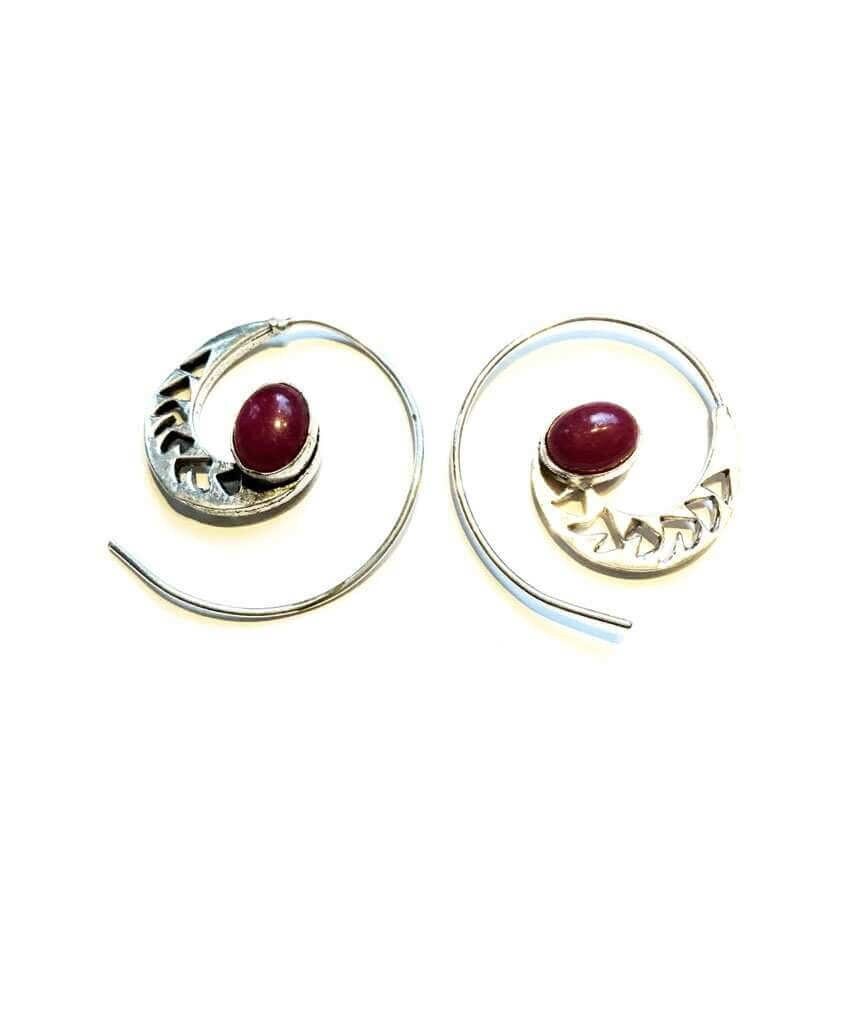 Pendientes Mini Swivel Stone - Rosa