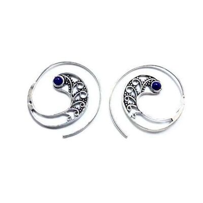 Tribal Earrings - Silver & Blue