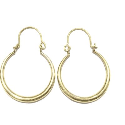 Egyptian Hoop Earrings - Gold Small