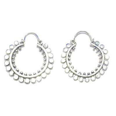 Circular Sun Earrings - Silver