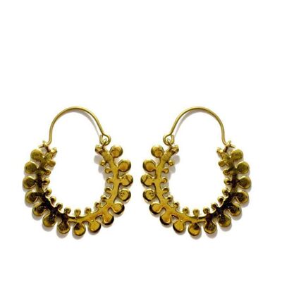 Circular Sun Earrings - Gold
