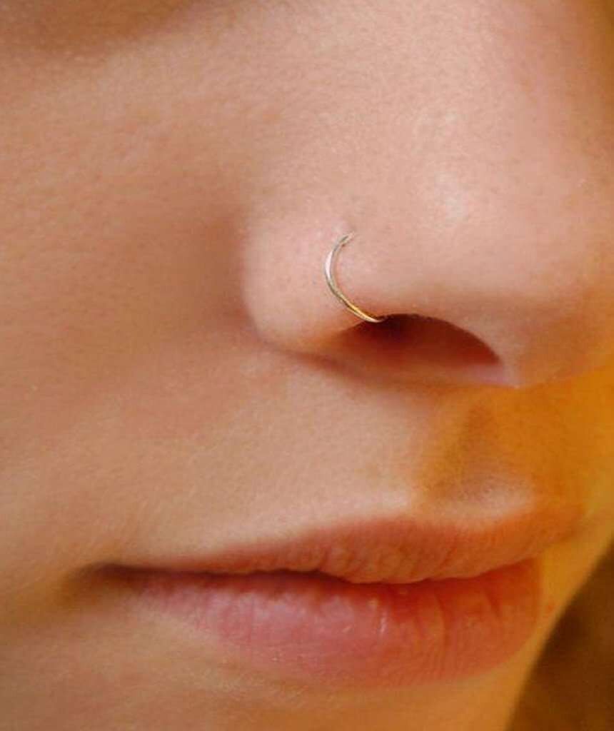 18g Nose Ring Stud|925 Sterling Silver Nose Stud Hoop - Unisex 22g Huggie  Piercing
