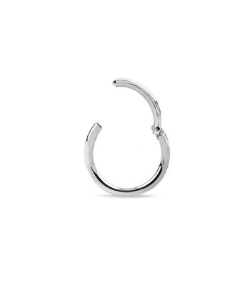 Septum articulé en acier chirurgical - Argent 6mm 1