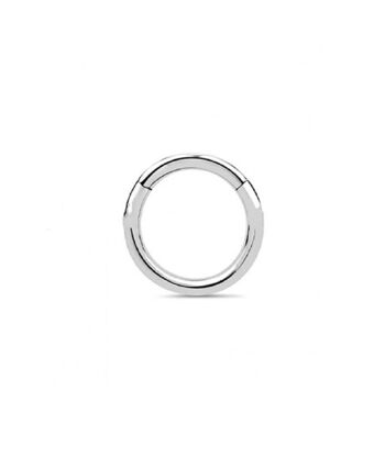 Septum articulé en acier chirurgical - Argent 8mm 1