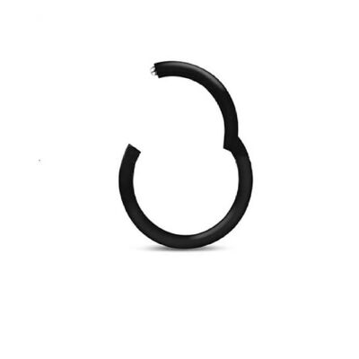 Surgical Steel Hinged Septum - Black 8mm