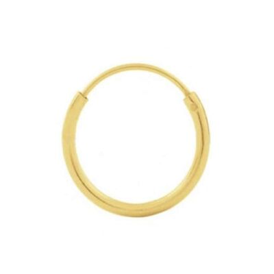 Huggie-Hoop aus Sterlingsilber – Gold, 10 mm