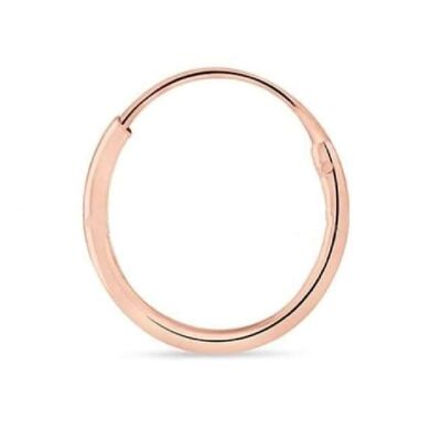 Huggie Hoop in Argento Sterling - Oro Rosa 8mm