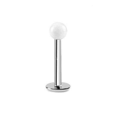 Piercing Labret Acero Inoxidable - Blanco