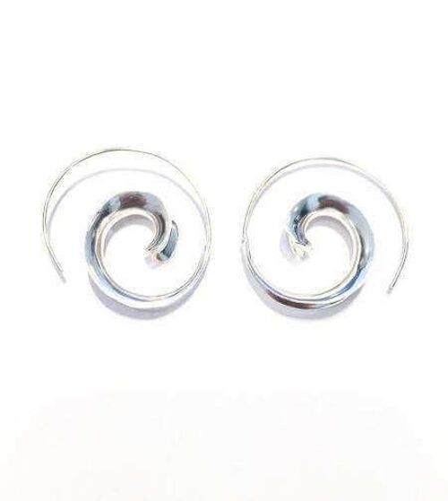 Swivel Hoop Earrings - Silver