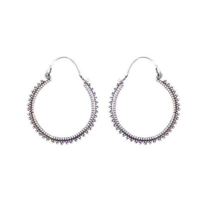 Boucles d'oreilles créoles classiques - Argent